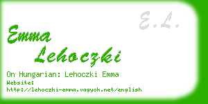 emma lehoczki business card